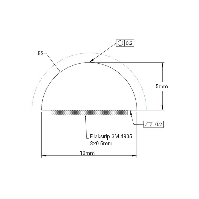 Exa-Lent Universal DS57100 sill profile 100cm, 5mm high, with adhesive strip, transparent