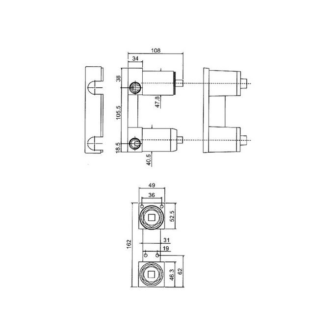 Fima Carlo Frattini Corpo F2935CR recessed part for wall mounted basin mixer chrome (OUTLET)
