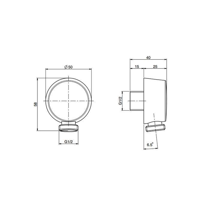 Fima Carlo Frattini Doccia F2013CR wandaansluitbocht 1/2