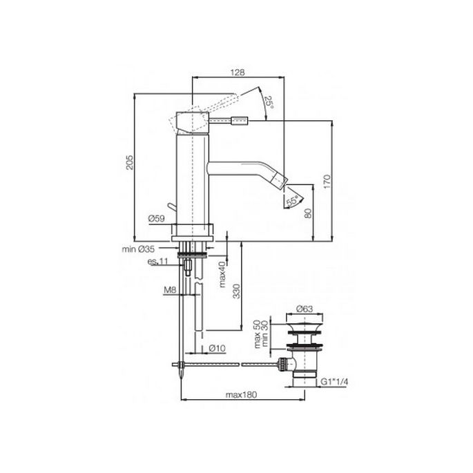 Fima Carlo Frattini Spillo F3221BS basin faucet matt white (OUTLET)