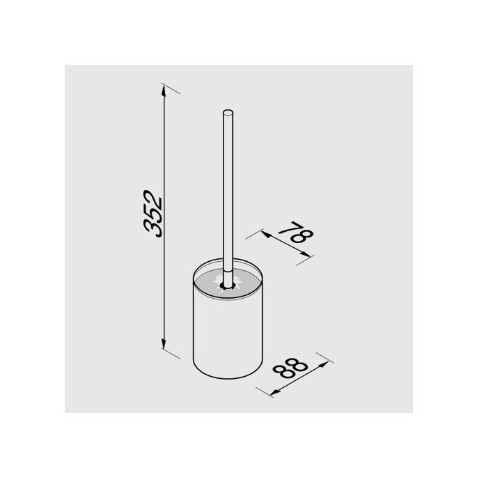 Geesa AIM 91841102 toilet brush holder (black brush head) chrome