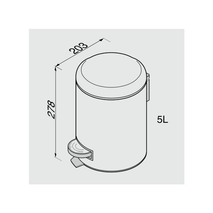 Geesa Hotel 91645 Pedaleimer 5 Liter Edelstahl poliert