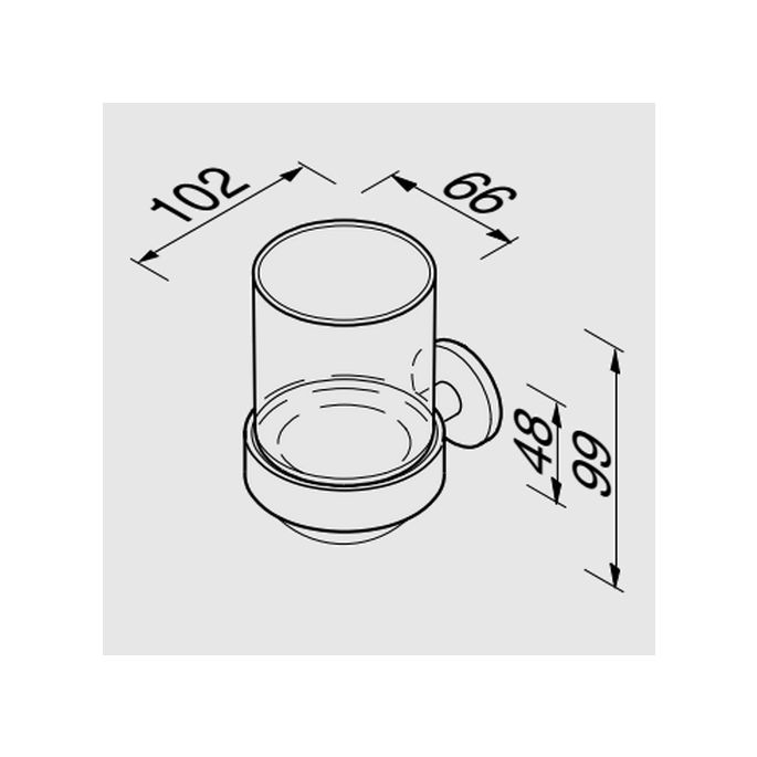 Geesa Nemox Black 91650206 Zahnputzbecherhalter mattschwarz