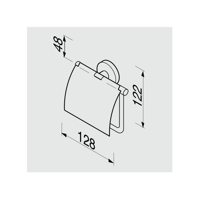 Geesa Nemox Black 91650806 toiletrolhouder met klep mat zwart