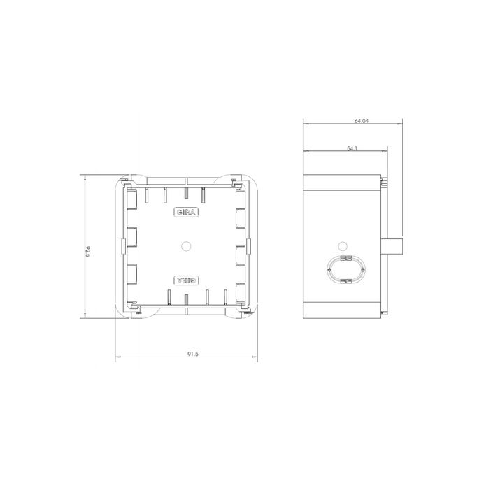 Gira 289100 E22 flush mount box red (OUTLET)