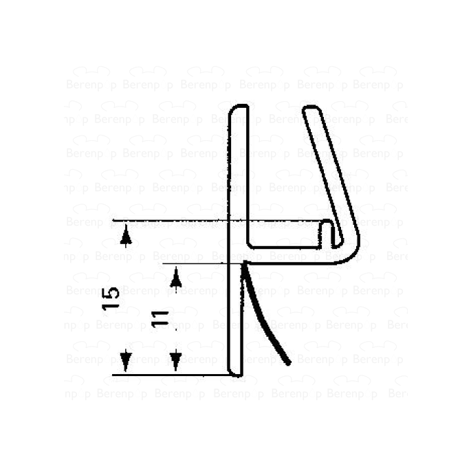 HSK Kienle E87074-2 verticale sluitdichting, 200cm, 8mm