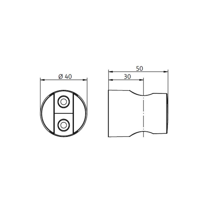 HSK Shower & Co! 1100019 wandhouder rond chroom
