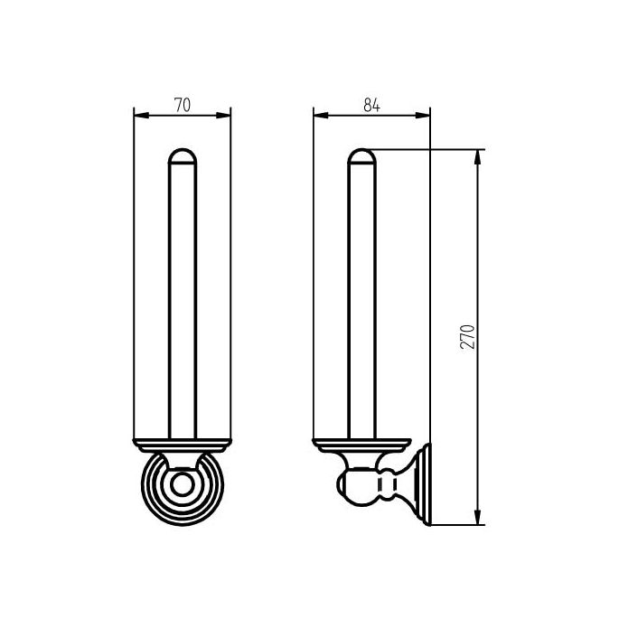 Haceka Allure 1208450 reserverolhouder RVS geborsteld
