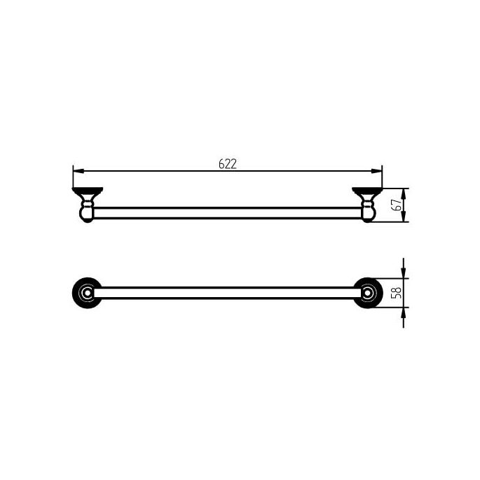 Haceka Allure 1208452 wandhanddoekhouder 62cm RVS geborsteld