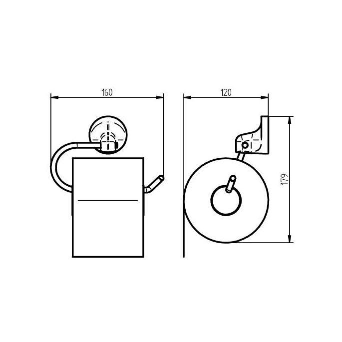 Haceka Aspen 1124309 toilet roll holder chrome