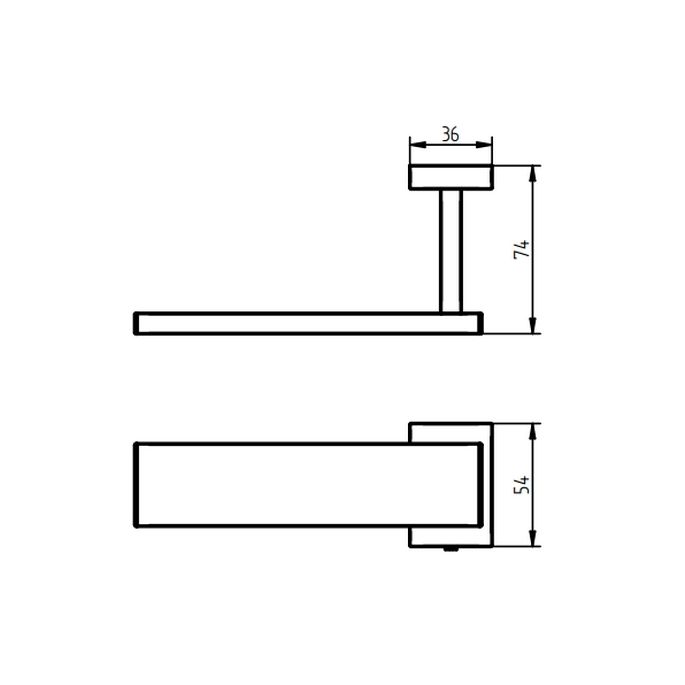 Haceka Edge 1143813 closetrolhouder chroom