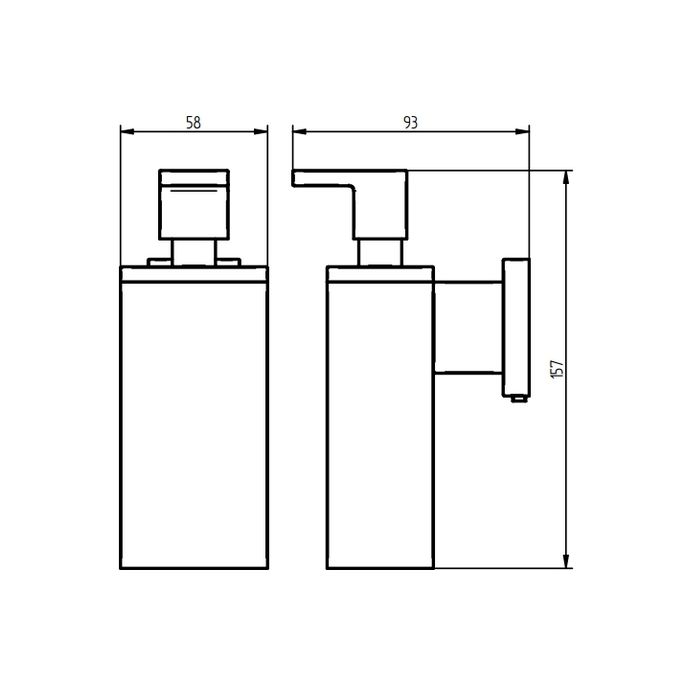 Haceka Edge 1208807 zeepdispenser grafiet
