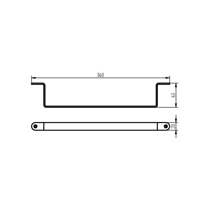 Haceka Ixi 1113894 handdoekrek 36cm RVS geborsteld