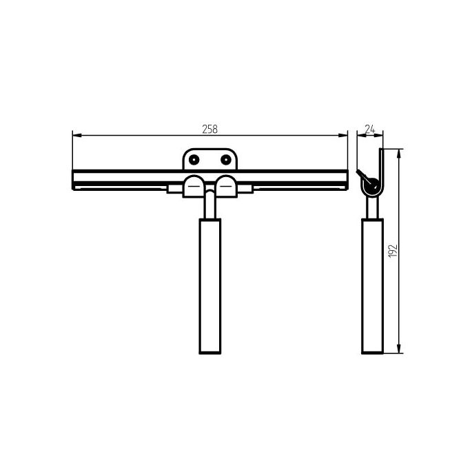Haceka Ixi 1122909 wiper with suspension hook brushed stainless steel