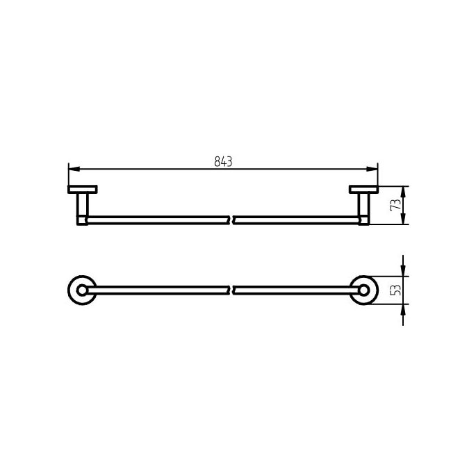 Haceka Kosmos Tec 1110451 handdoekhouder 80cm RVS geborsteld