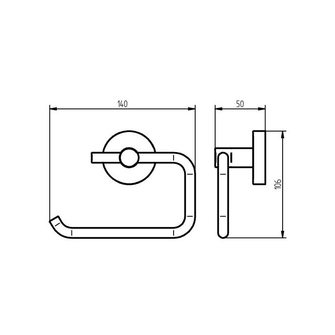 Haceka Kosmos White 1142252 toilet roll holder white