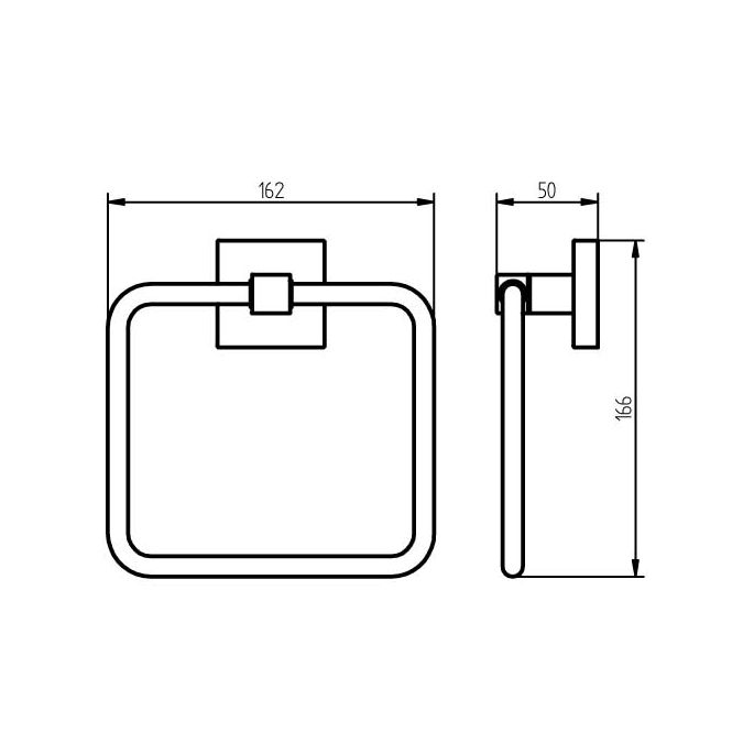 Haceka Mezzo Tec 1110170 handdoekring RVS geborsteld