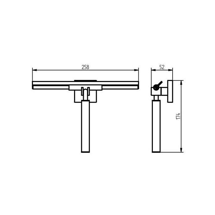 Haceka Mezzo chroom 1118003 wisser met ophanghaak chroom