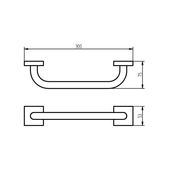 Haceka Mezzo chroom 1125574 badgreep 30cm chroom