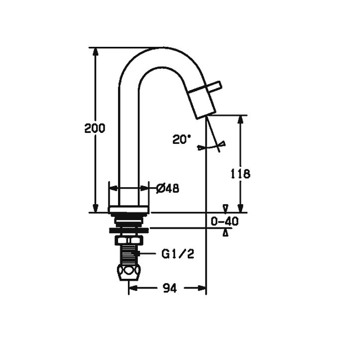 Hansa Nova Style 5093810196 fonteinkraan staand edelstaal