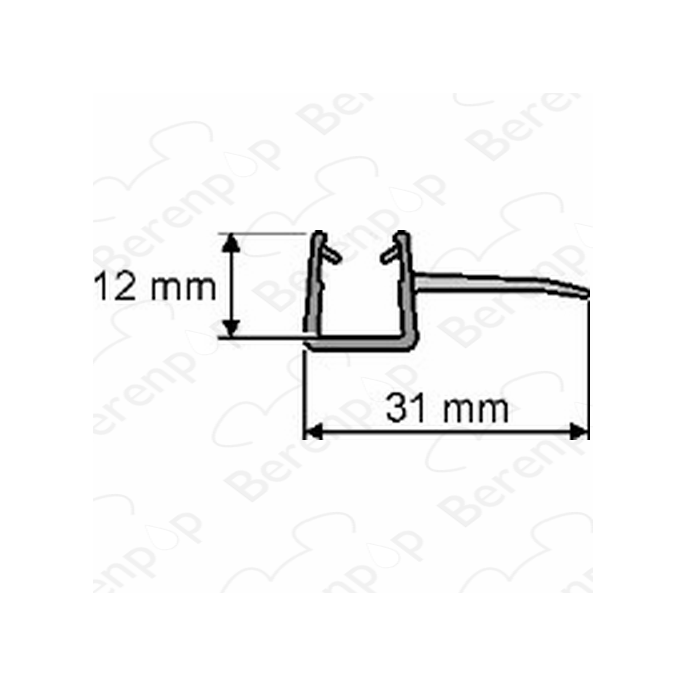 Huppe universal 070027 Dichtungsprofil, 195cm / 8mm