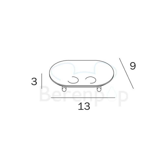 Inda Hotellerie A04090CR zeephouder chroom (OUTLET)
