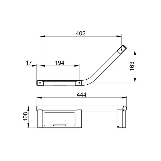 Keuco Collection Plan 14909072037 Griff 135° Edelstahl