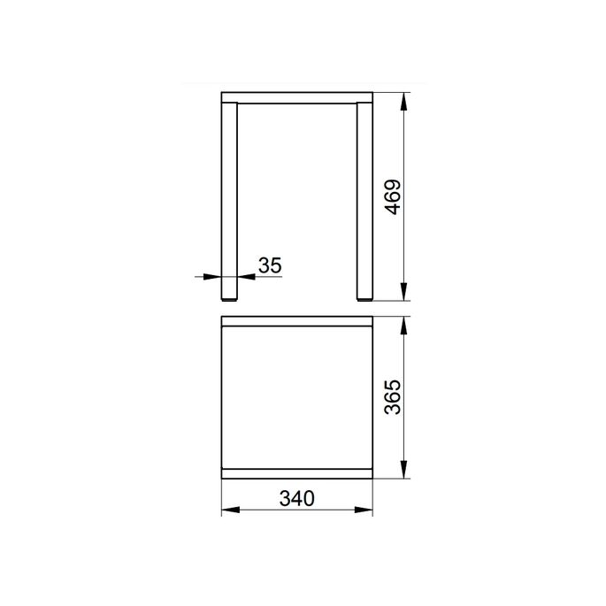 Keuco Collectie Plan 14982170037 kruk aluminium zilver-geëloxeerd/ zwartgrijs (RAL 7021)