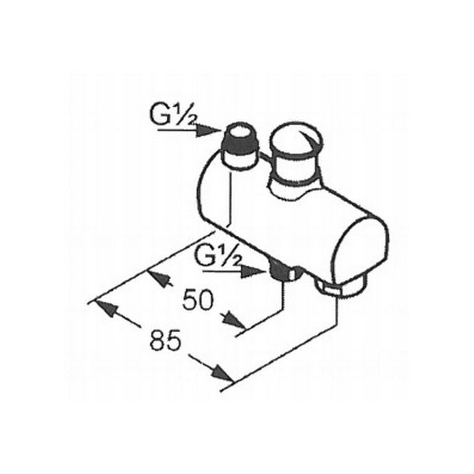 Kludi Objecta Mix 752480500 Auslauf für Badethermostat chrom (Outlet)
