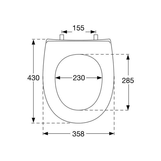 Pressalit Objecta Pro 989011-DF7999 toilet seat without cover white polygiene