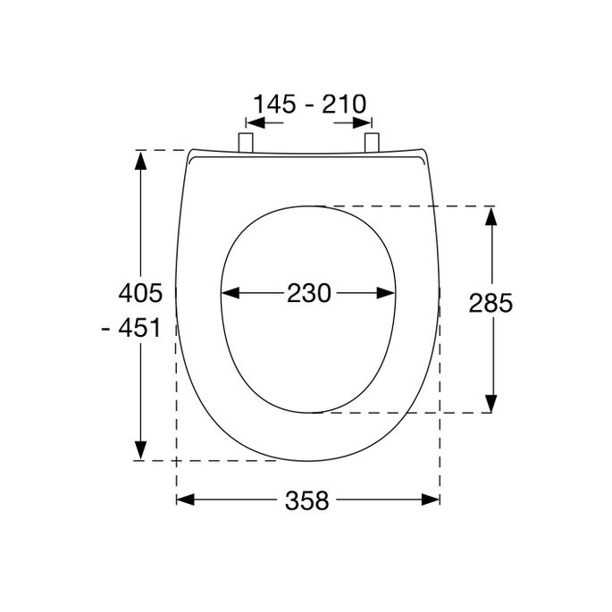 Pressalit WC-Sitze Projecta Solid Pro 1004011-DG4925 mit Deckel weiß polygiene
