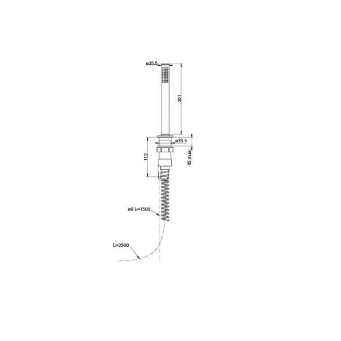 Pure 7521 Handbraus Chrom-Einbausystem
