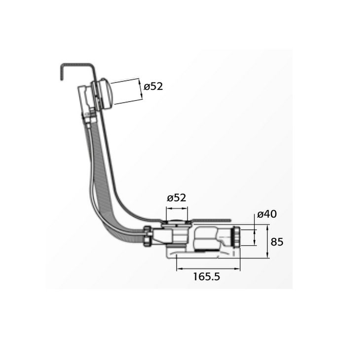 Pure BB122-IN bath filler combination stainless steel