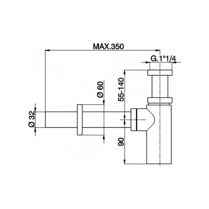 Pure DB3027-WI Siphon mattweiß