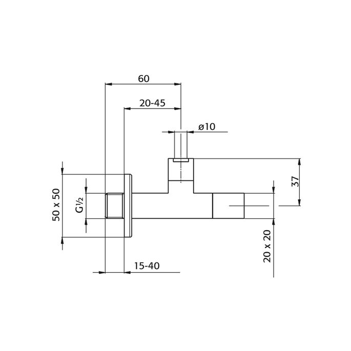 Pure PU5507 stopkraan chroom