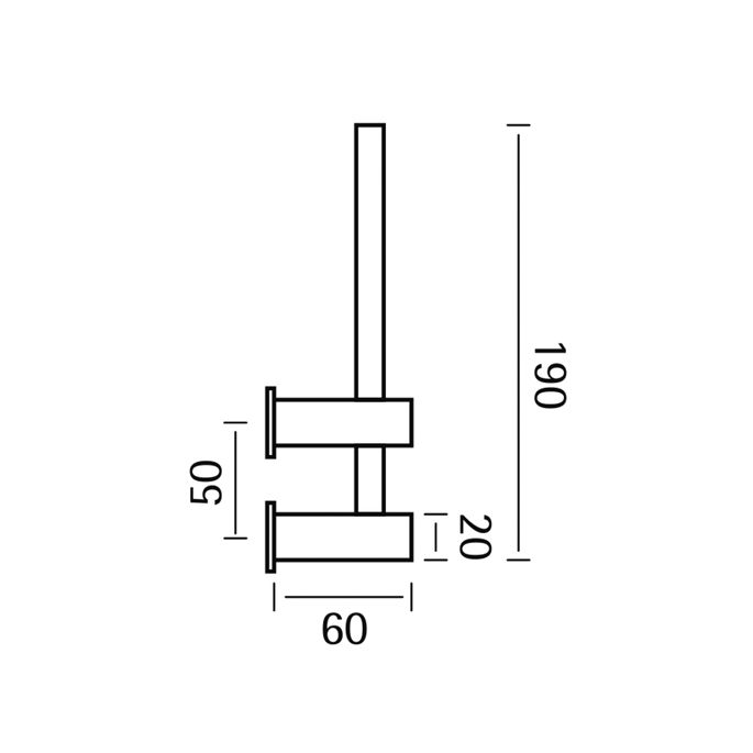 Pure RVS 316 Serie RV4101 reserverolhouder RVS geborsteld