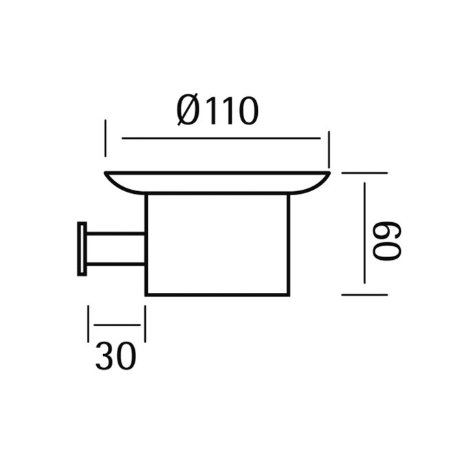 Pure Stainless steel 316 Series RV6001 soap holder stainless steel brushed
