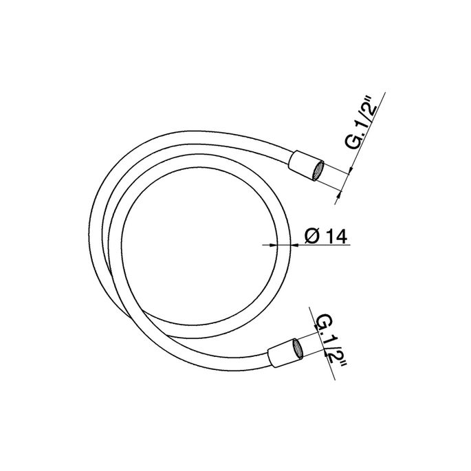 Pure RVS 316 Serie RV9060 doucheslang 150cm RVS