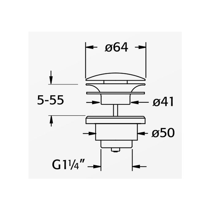 Pure UD425-IN Klick-Waschbecken aus Edelstahl