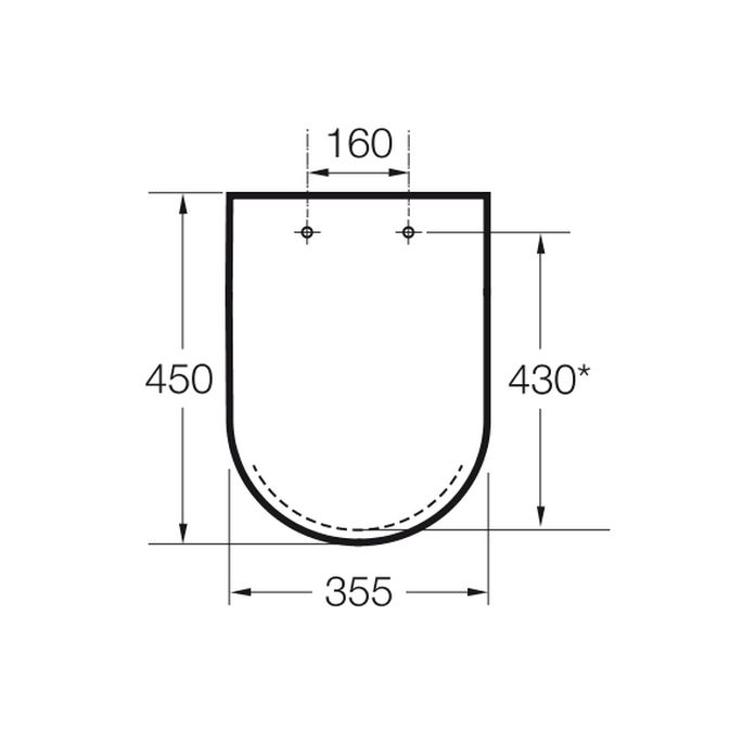 Roca Dama A801780004 toiletzitting met deksel wit