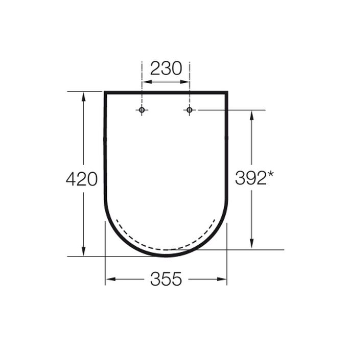 Roca Dama Compact A80178B004 toiletzitting met deksel wit