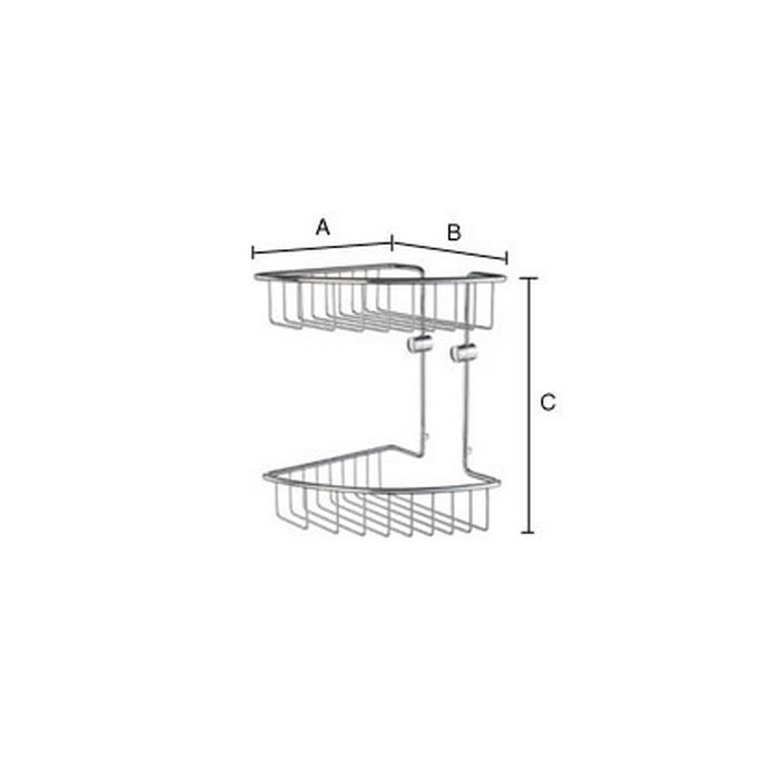 Smedbo Haus RS377 doppelt Duschkörbe chrom matt