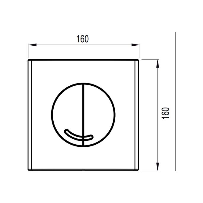 Wisa XS 8050414601 bedieningsplaat Argos wit (OUTLET)