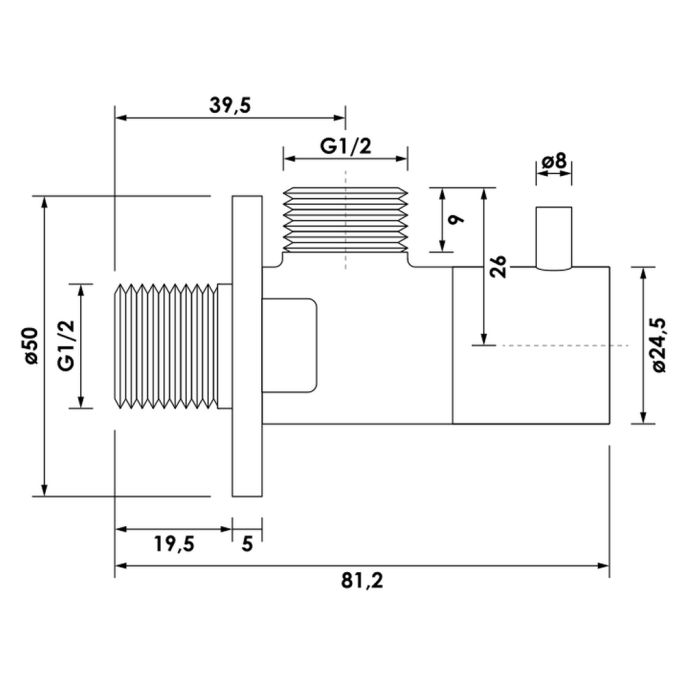 Brauer Edition 5-CE-316 angle stop valve chrome