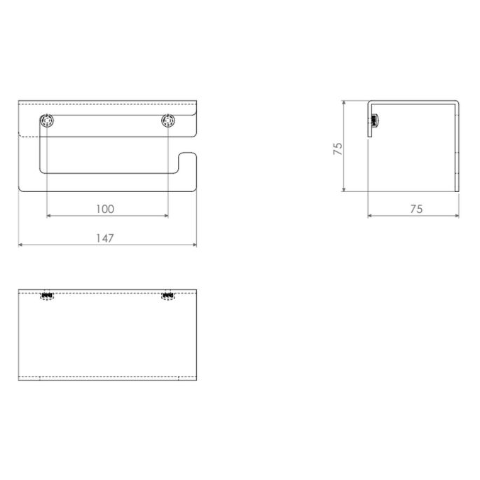 Clou Fold CL090402941 toiletrolhouder met cover rvs geborsteld