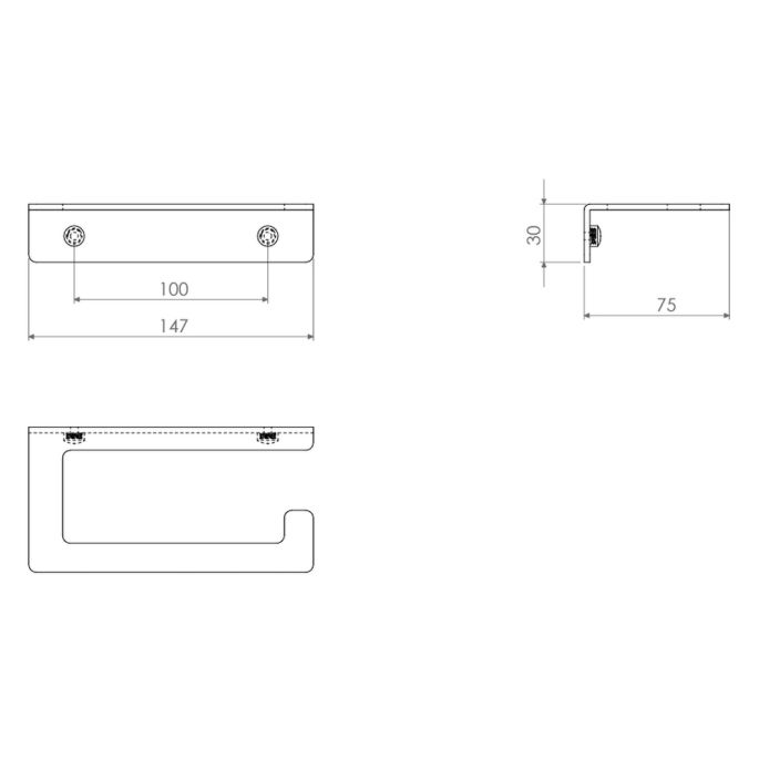 Clou Fold CL090403020 toilet roll holder matte white