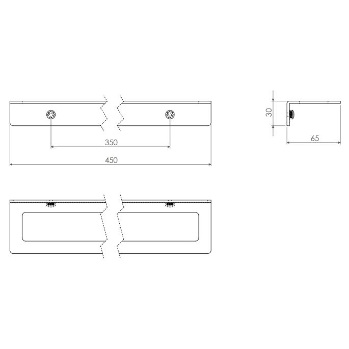 Clou Fold CL/09.04051.83 handdoekrek 45cm brons geborsteld PVD