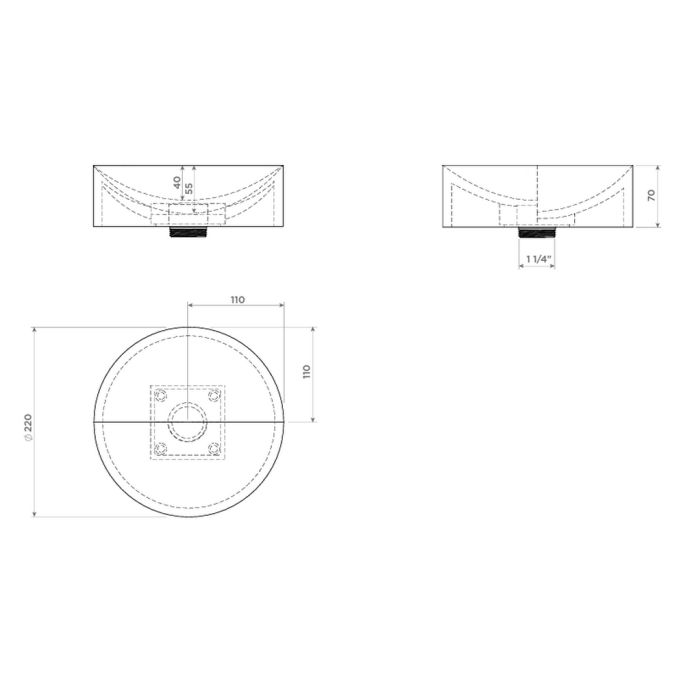Clou Vale CL0334164 fontein 22cm mat mosterd keramiek