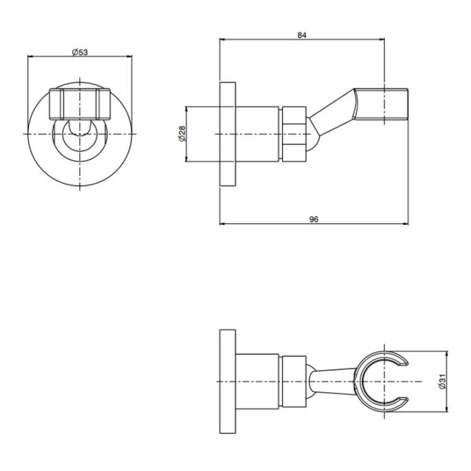 Fima Carlo Frattini F2205CR wandhouder rond chroom (OUTLET)