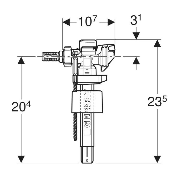 Geberit 240.714.00.5 Type 383 vlotterkraan 3/8